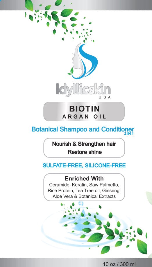 Biotin Argan oil Botanical Shampoo and Conditioner + SPF 50 Mineral Sunscreen pack- Both items for the price of 1