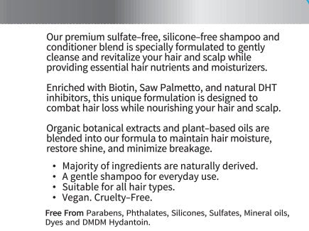 Biotin Argan oil Botanical Shampoo and Conditioner + SPF 50 Mineral Sunscreen pack- Both items for the price of 1